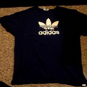 Kids large dark blue adidas Tshirt